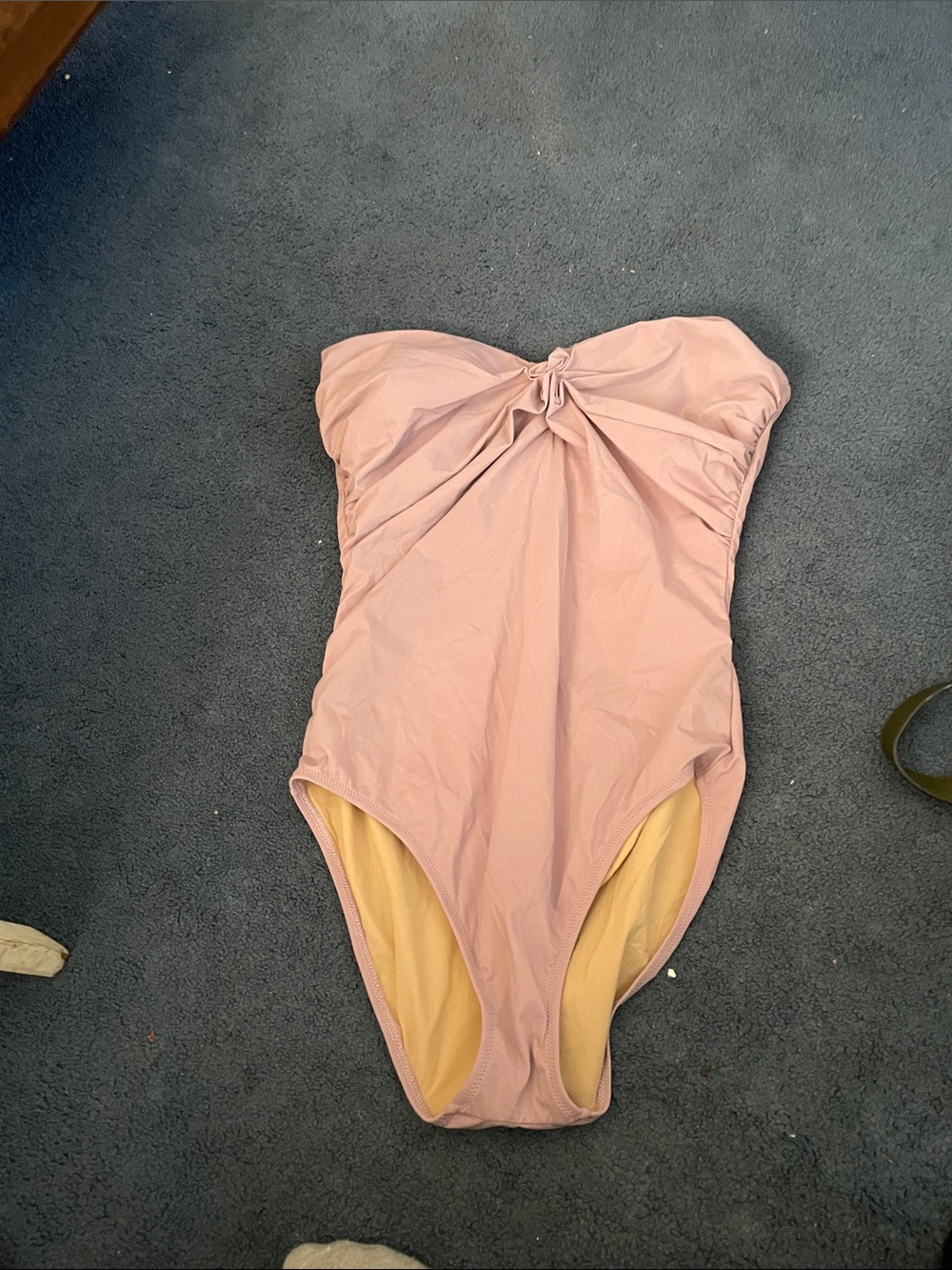 Strapless Twist-Front One-Piece Swimsuit - lavender any reasonable offer